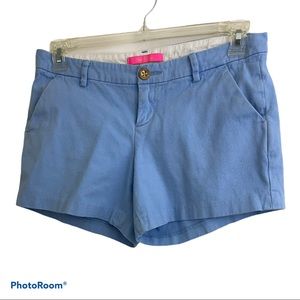 Lily Pultizer blue shorts front pockets size 6